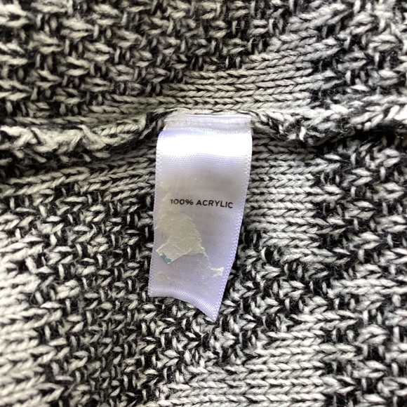 14TH & UNION WOMAN PLUS 2X GEOMETRIC OPEN FRONT KNIT SWEATER CARDIGAN DUSTER - Picture 12 of 13